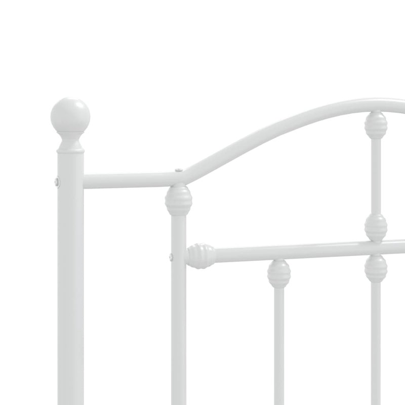 Douthett Metal Bed Frame Bedroom Platform Bed Base Bedstead Mattress Foundation, DE Size - 100 x 200cm, White