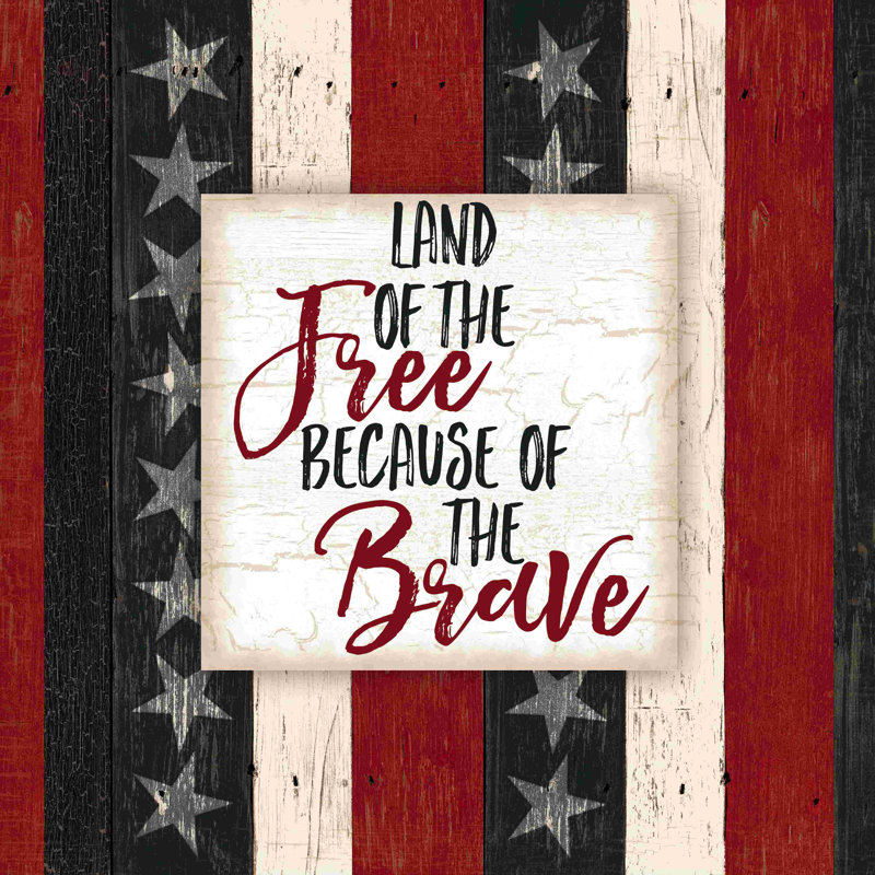 " Land Of Free ", 36" H x 36" W