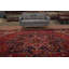 Tapis floral rouge à motif floral 9x13