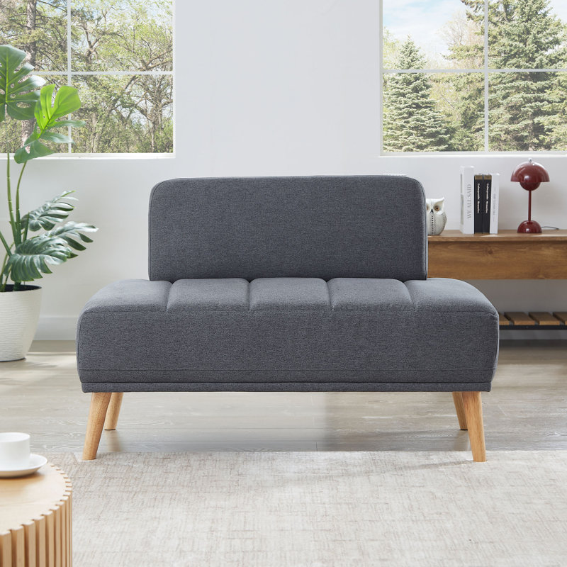 Banc de bout moderne 45 po, Gris