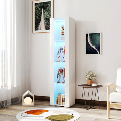 Accent Cabinet, Display Cabinet, Narrow Side Cabinet For Living Room, Accent Storage Cabinet For Home