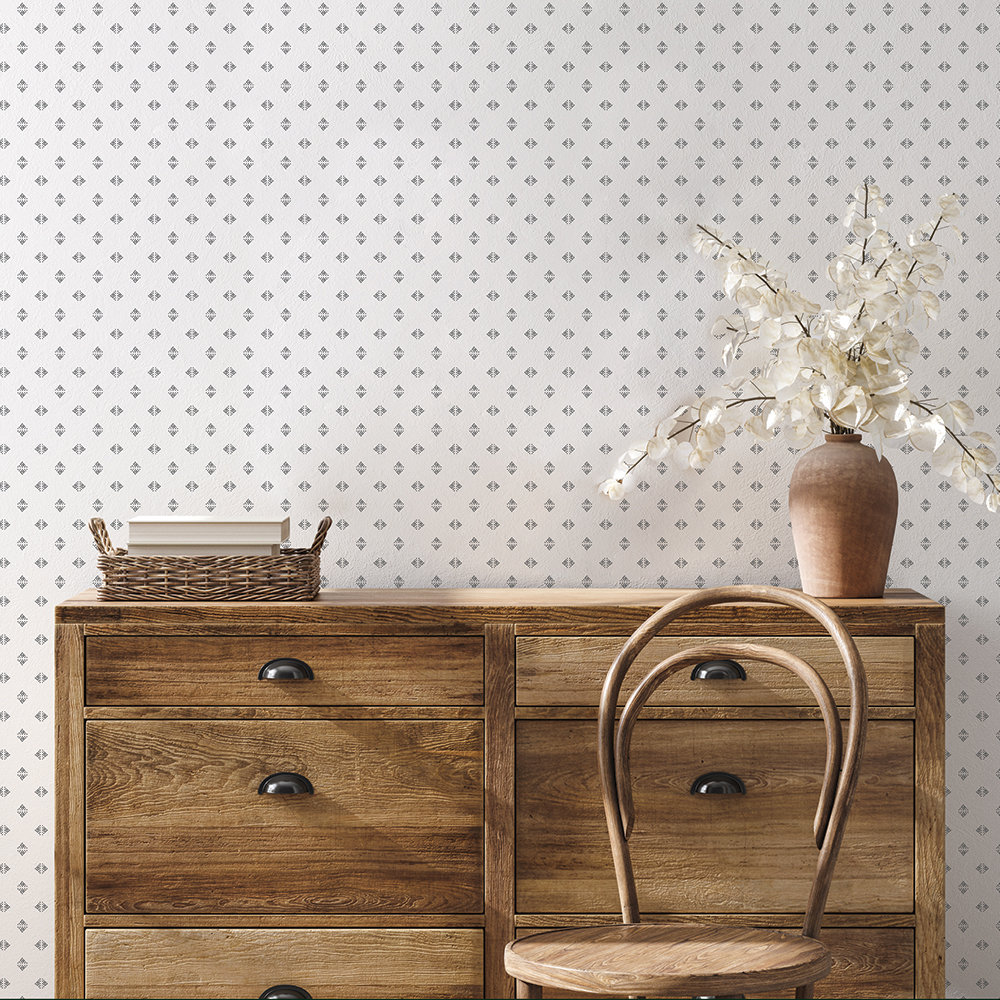 Hockney Self-Adhesive Wallpaper Roll, Stone Gray
