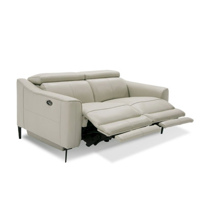 Causeuse inclinable en cuir véritable Anisia