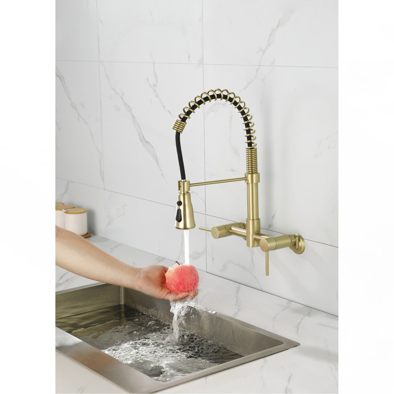 3 Functions Wall Mounted Bridge Kitchen Faucet