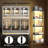 5-Tier Trapezoidal Bookshelf with Lighting and Touch Slider Control-498597039
