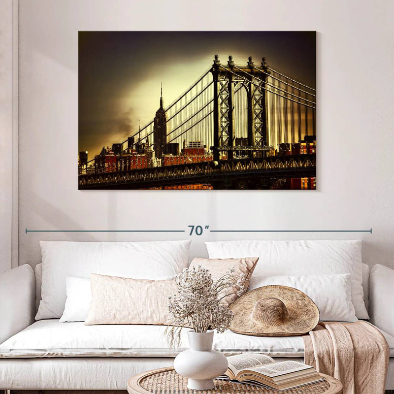 Lilie Golden Manhattan Bridge, H 32 po x l 48 po