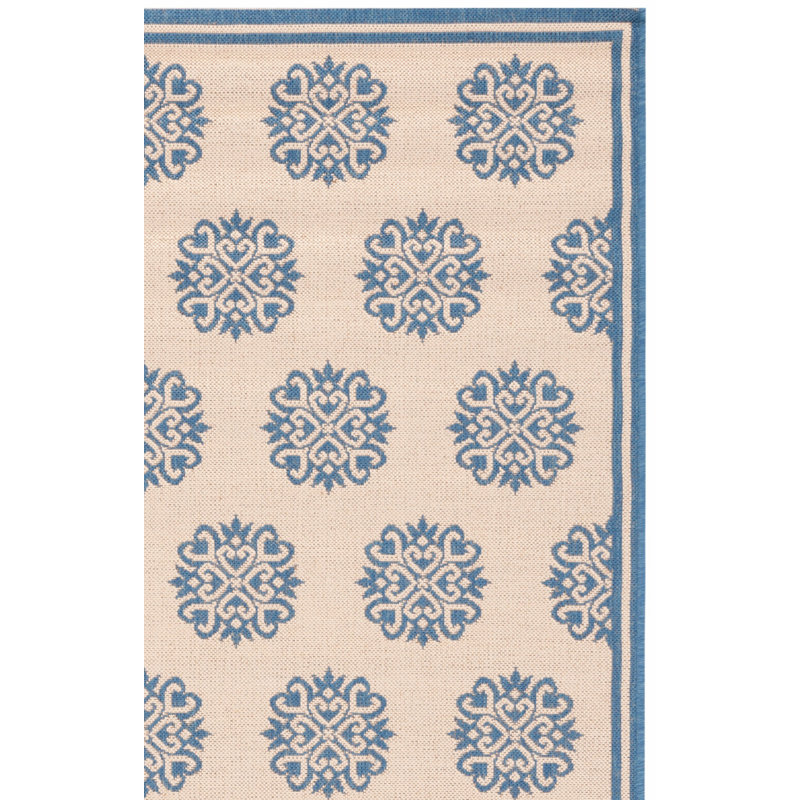 Burnell Linden 100 Performance Geometric Indoor/Outdoor Area Rug, Runner 2'2" x 8'