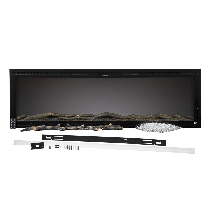 Sideline Elite 50" Black WiFi-Enabled Recessed Electric Fireplace