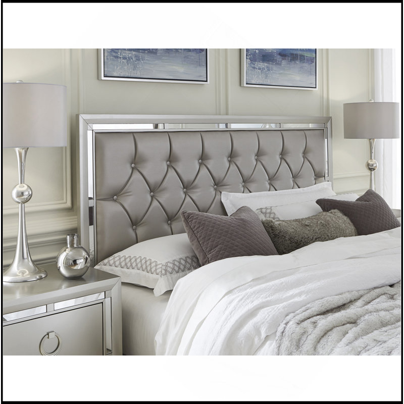 Lit en argent CHLOE GEMSTONE, Lit double