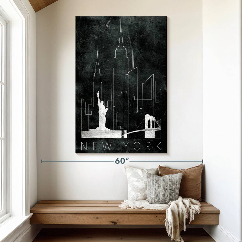 Sireci Linear NYC Skyline, 51" H x 34" W