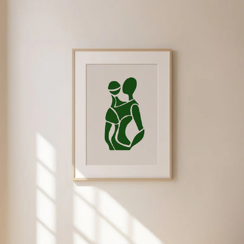 Abstract Greenfigure Print 2, 30cm Hx 21cm W