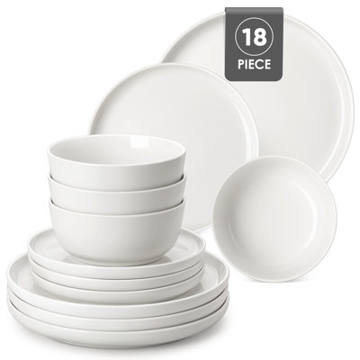 Piece Porcelain China Dinnerware Set - Service for 6