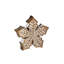 Ensemble de 2 flocons de neige sculptés en bois