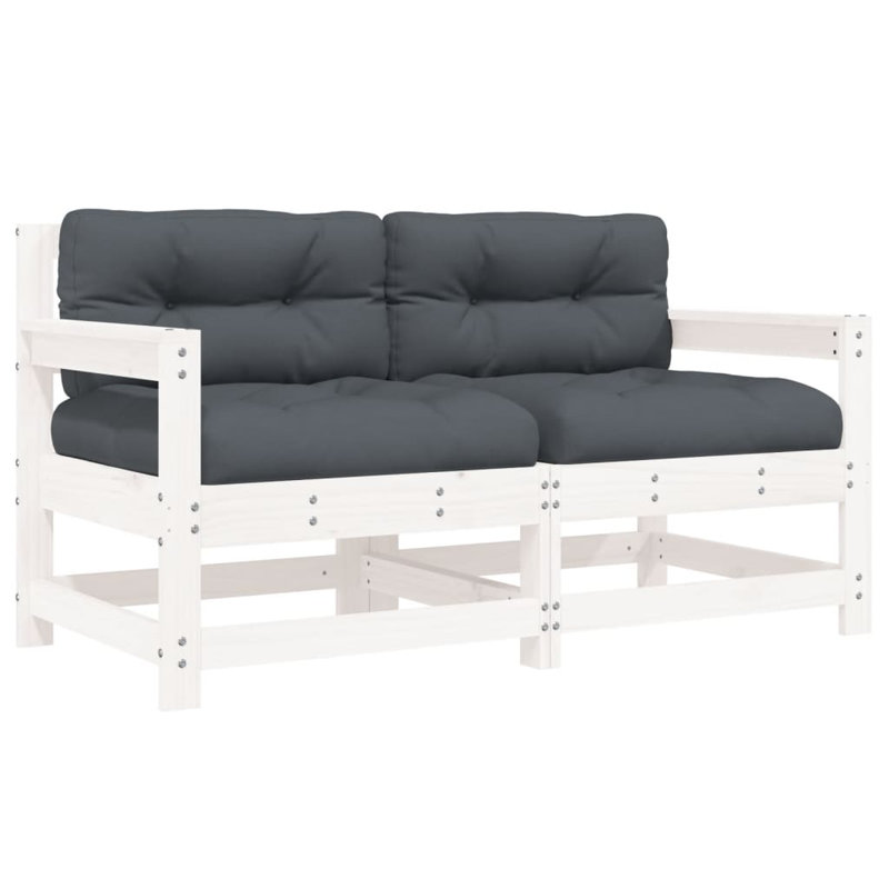 Caelia Pine Outdoor Lounge Chair, White Pine