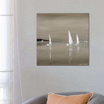 Sailing Grey II by Andrea Cook - Wrapped Canvas Painting