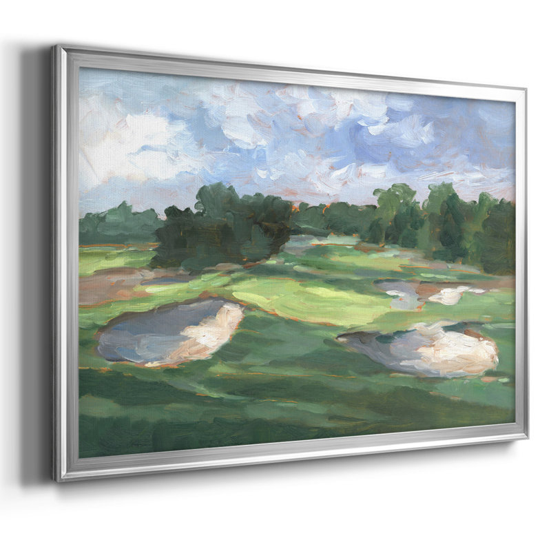 Golf Course Study III, reproduction d'art sur toile, H 30 po x l 44 po x P 1,5 po, Argent