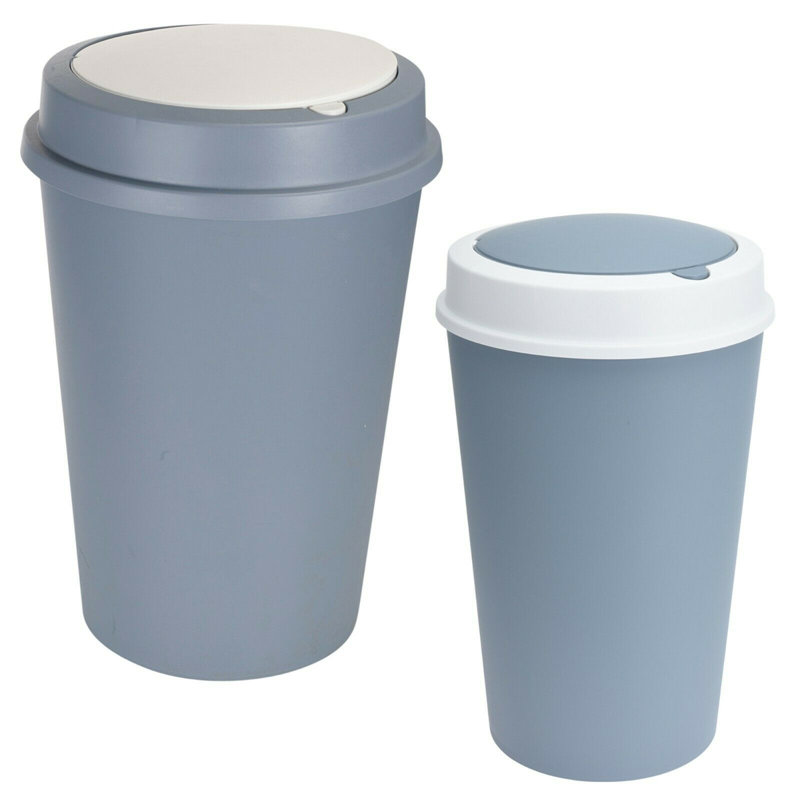 Torresdale Plastic Touch Top Kitchen Trash Can - 47L