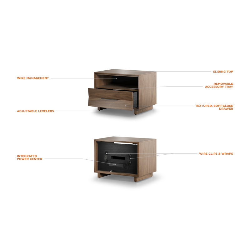 Kava - 28" Nightstand, Natural Walnut