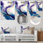 «Blue and Gold Splash Paint VI», reproduction sans cadre sur métal-87834023