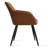 Modern Upholstered Dining Chairs With Arms, Faux Leather Barrel Dining Armchairs, Channel Tufted Kitchen & Dining Chairs-279567546