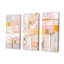 Rose et or abstrait ombres - formes abstraites, ensemble de salon d'art mural-107738275-107738273