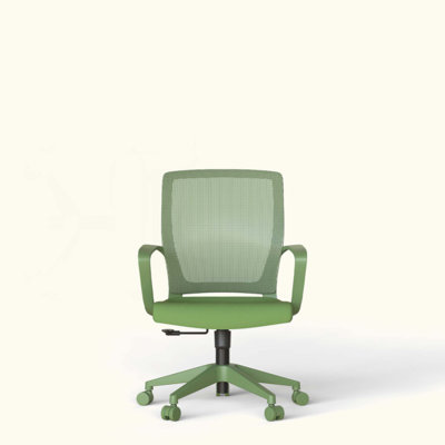 Chaise de bureau colorée 350LBS, bureau personnel, dossier en filet, assise confortable, accoudoir fixe, pivotant, chaise à hauteur réglable