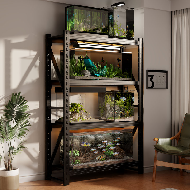Étagère de garage, étagère de rangement robuste à 4 niveaux avec tablette en métal réglable pour entrepôt, sous-sol, atelier, 3200 lb
