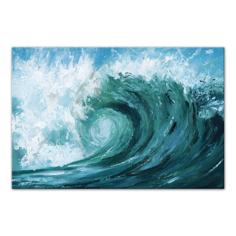 Raz de marée sur toile, H 16 po x l 24 po x P 1,25 po