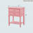 Contemporary Pink Nightstand With Open Shelf