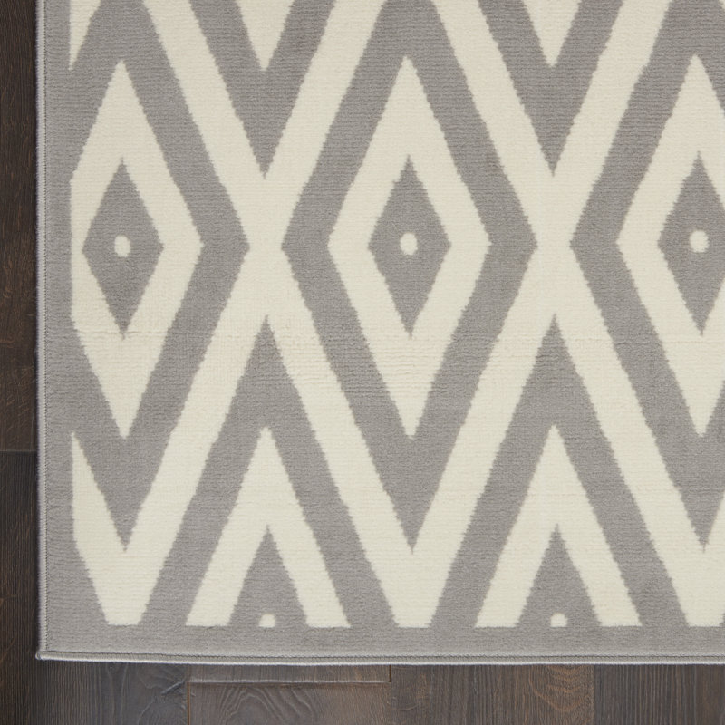 Tapis blanc Bo Bo Eclectic Bohemian, Tapis de couloir 2 pi 3 po x 7 pi 6 po