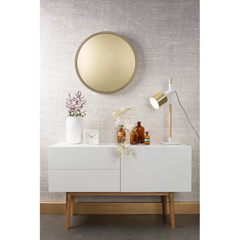 Vase de table en grès de 10 po Fajen, Blanc