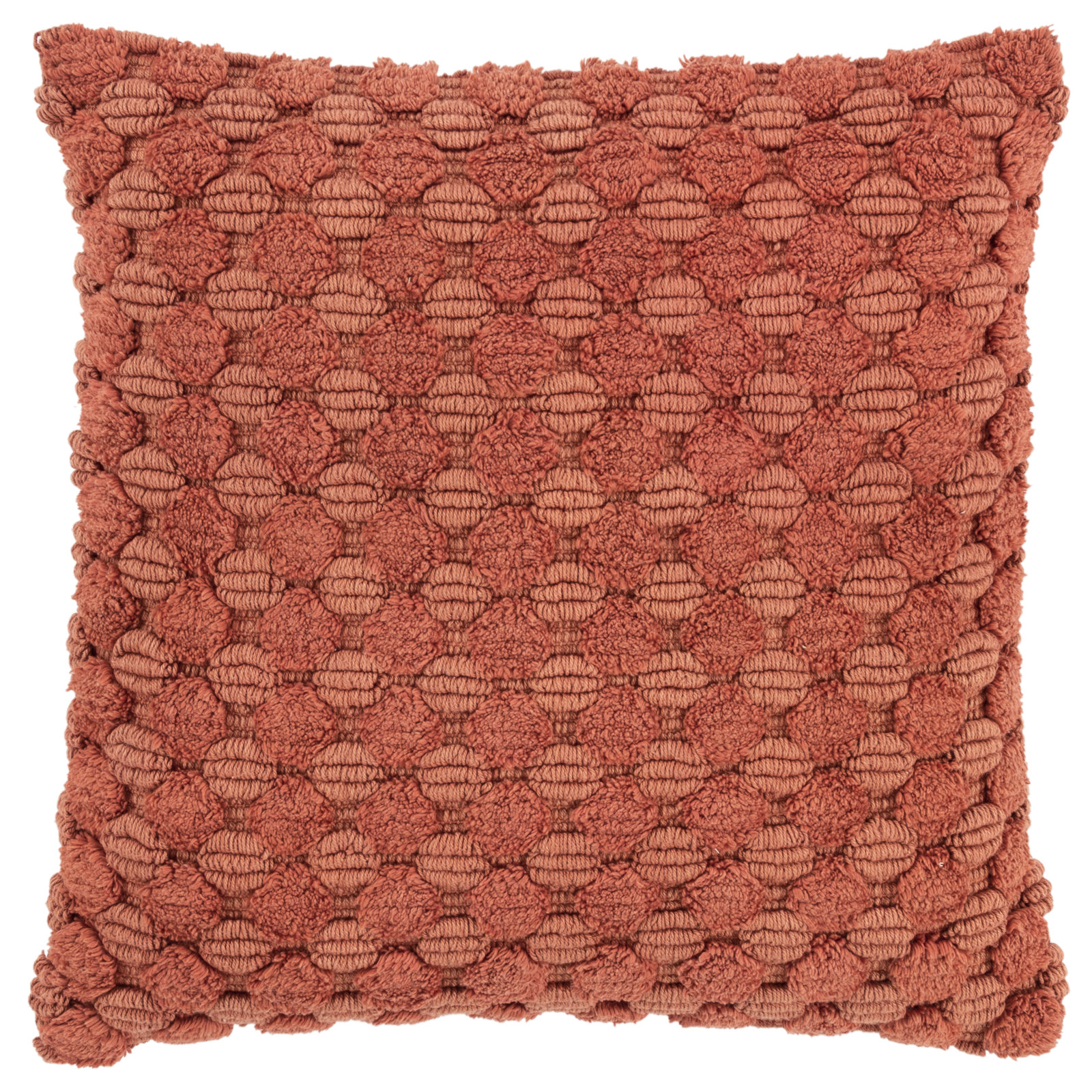 Roya Cotton Throw Pillow, Terracotta