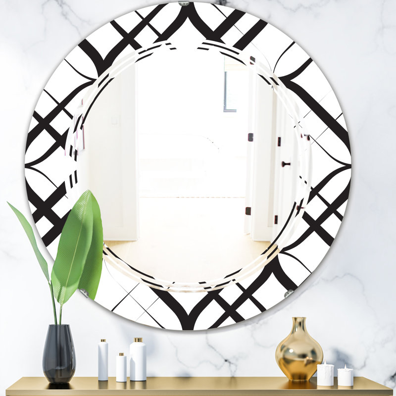 Miroir mural moderne sans cadre Mono III III, H 23,6 po x l 23,6 po