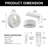 Mini Wall Sconces, 0.5W, White, Remote, Dimmable, Timer, 1200Mah Battery