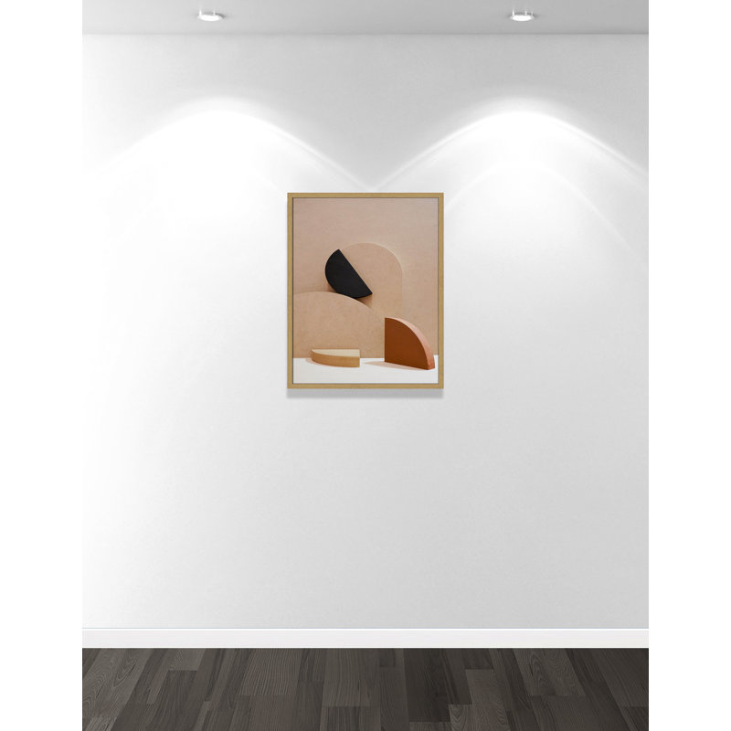 Neutral Harmony dévoilé par Casa Fine Arts, H 25,5 po x l 21,5 po, Cadre naturel mince, Pas de tapis
