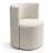 Upholstered Barrel Back Dining Chairs with Hidden Casters-124234705