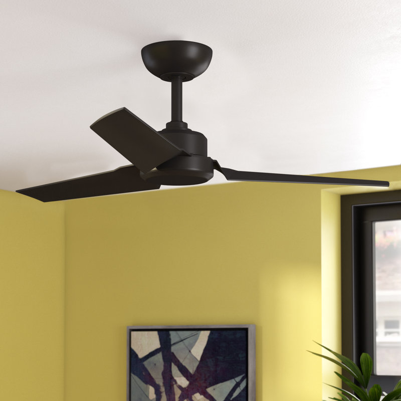 Roboto 3 - Blade Indoor/Outdoor Smart Ceiling Fan with Remote Control Included, Works With Alexa and iOS / Android App, 52"