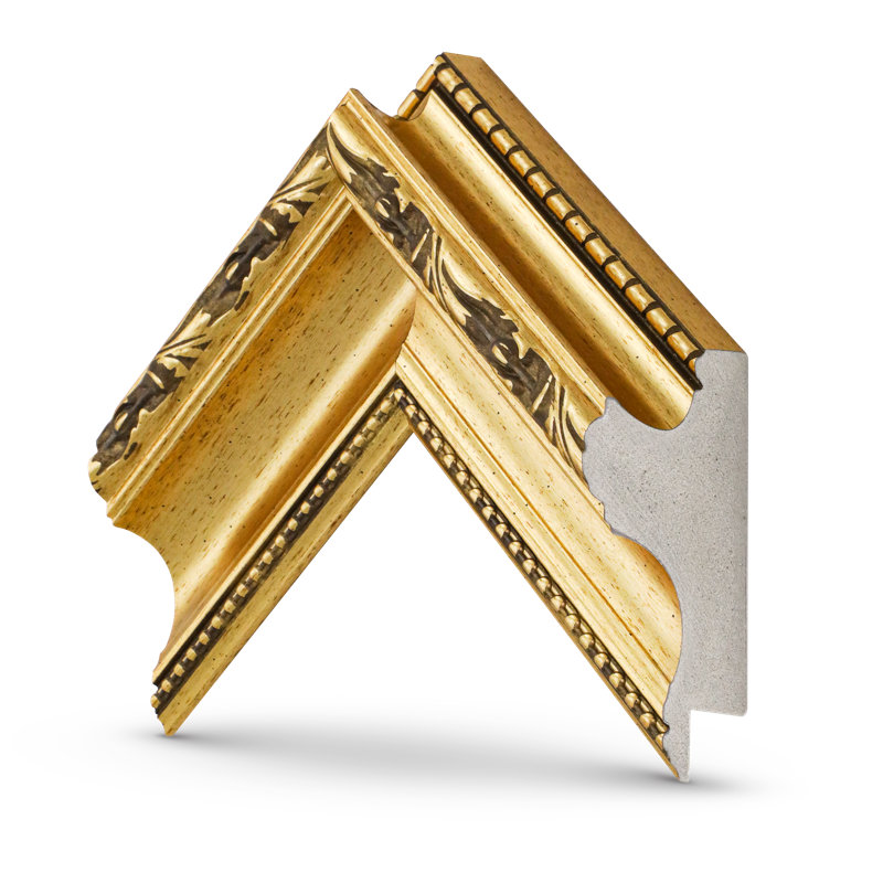Ornate Gold Deco TV Frame for Samsung Frame TV and Frame Pro, Ornate Gold, 75"