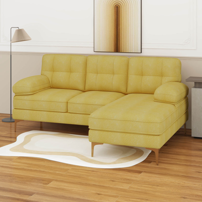 Canapé modulaire 3 places Modern, Jaune