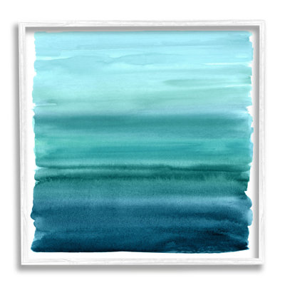 " Gradient Turquoise Brushed Composition " by Allie Corbin