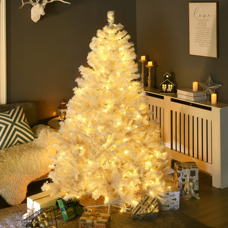 Grand sapin de Noël artificiel pré-éclairé, 6'
