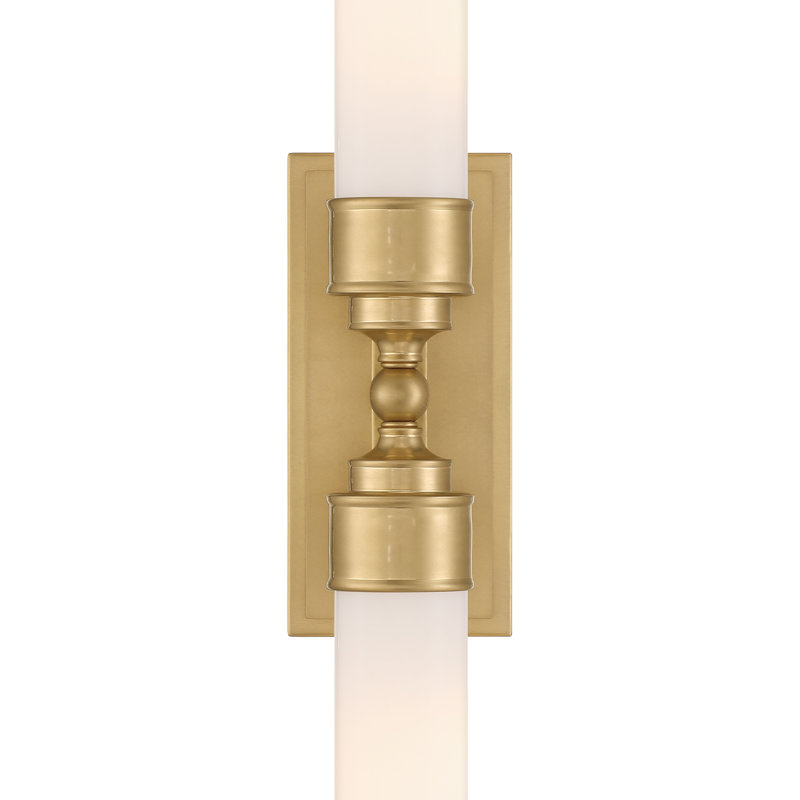 Maesie 2 Light Sconce, Aged Brass