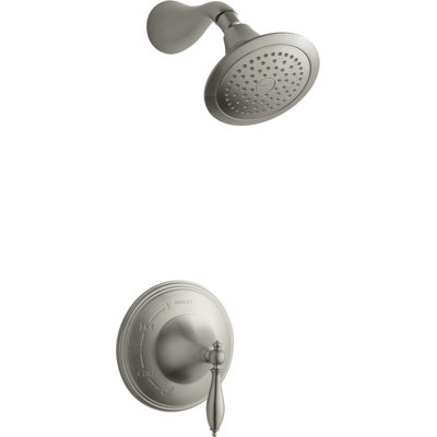 Garniture de valve de douche Finite® Traditional Rite-Temp avec poignée levier et pomme de douche 2,5 GPM