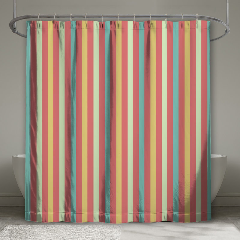 Rideaux de douche à rayures verticales, L 70 po x H 72 po