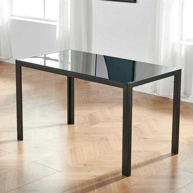 Table à manger Reiner, Noir