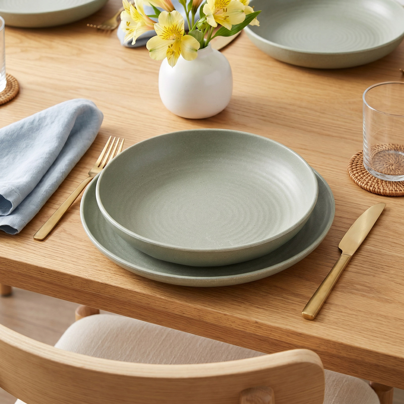 Brooklyn Melamine Blate, Sage