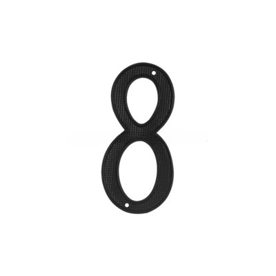 Deltana RNZ4-8 4" Numbers Zinc Die-Cast, Black