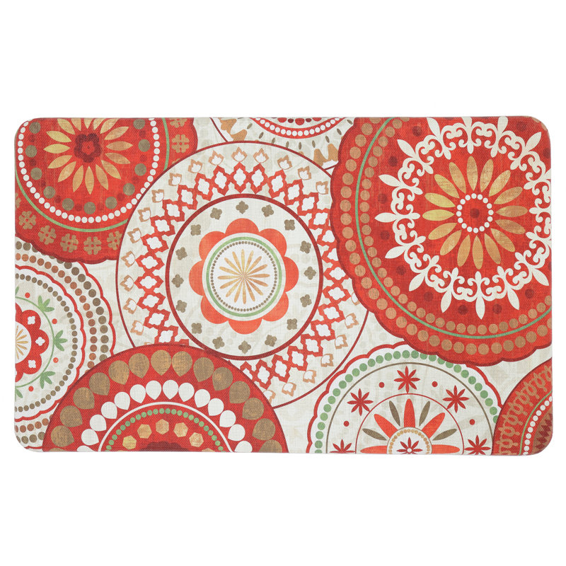  Burrus Spice Suzani Dri- Pro Comfort Stain Resistant Anti-Fatigue Non-Slip Kitchen Mat, 18" x 30"