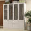 Armoire 6 portes 2 tiroirs avec zone de suspension et compartiments de rangement Sebi