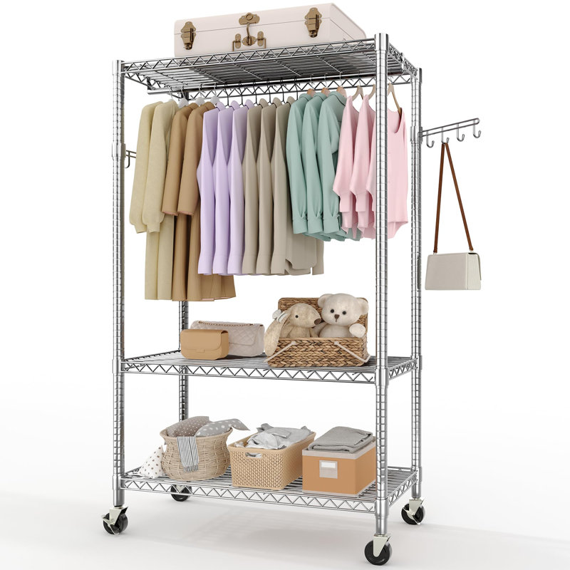 115cm Rolling Clothing Rack